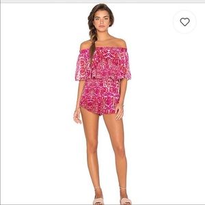 Show Me Your Mumu Off the Shoulder Pink Romper